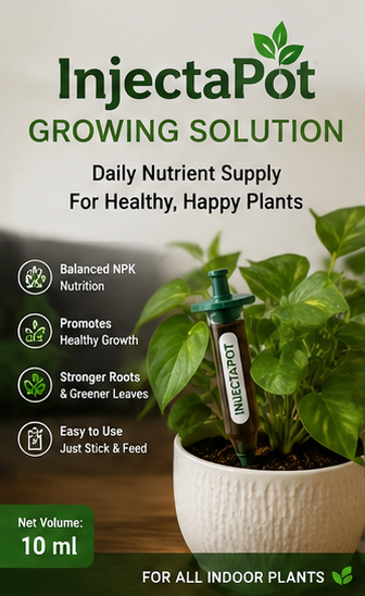 InjectaPot Growing Solution | Indoor Plant Nutrient Feeder